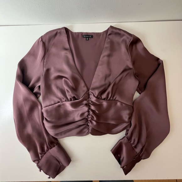 Dynamite : Satin long sleeve top - Picture 6 of 7